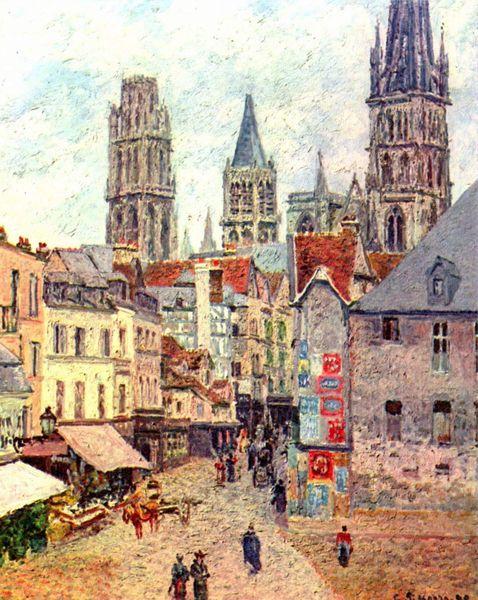 Camille Pissarro Rouen, Rue de l Epicerie oil painting image